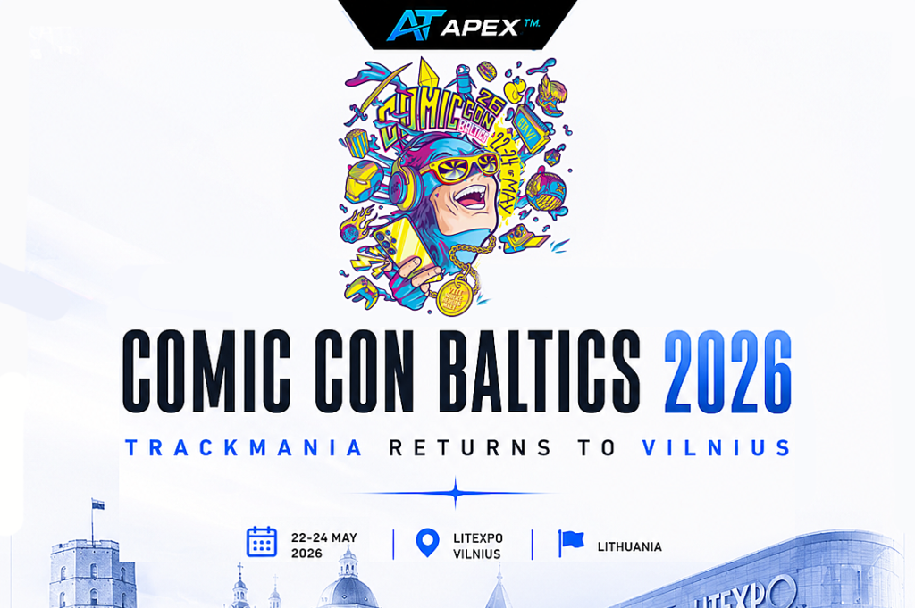 Trackmania Comic Con Baltics 2026 finals stage